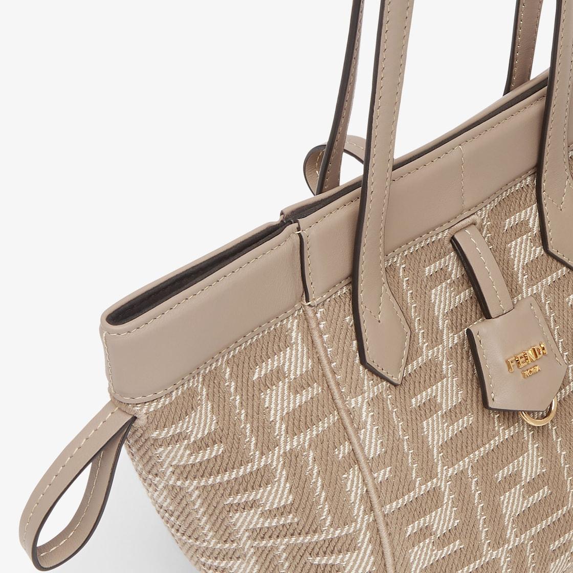 Fendi Origami MiniDove gray denim-effect FF jacquard transformable mini-bag Product Image