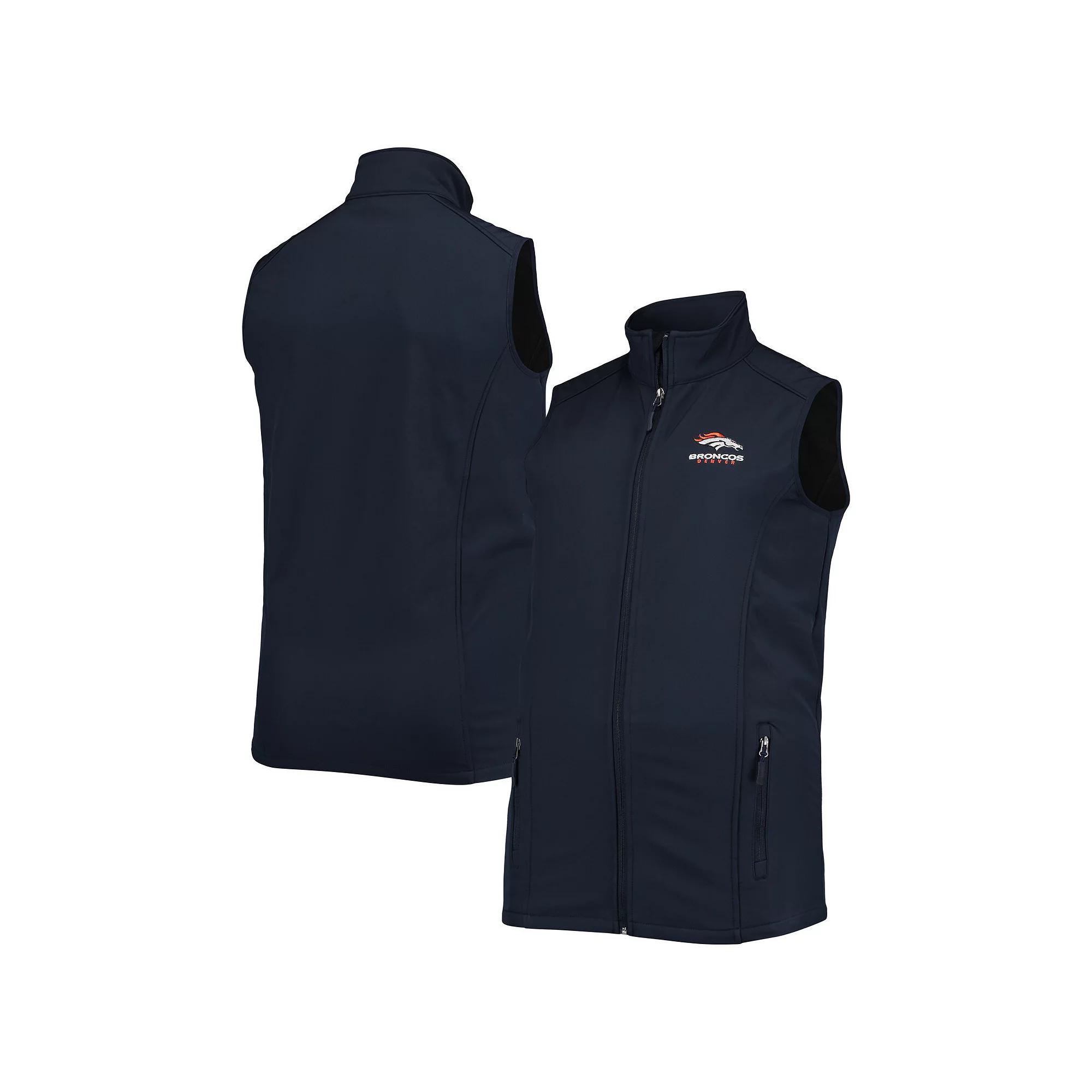 Men's Dunbrooke Navy Denver Broncos Big & Tall Archer Softshell Full-Zip Vest, Size: LT, Blue Product Image