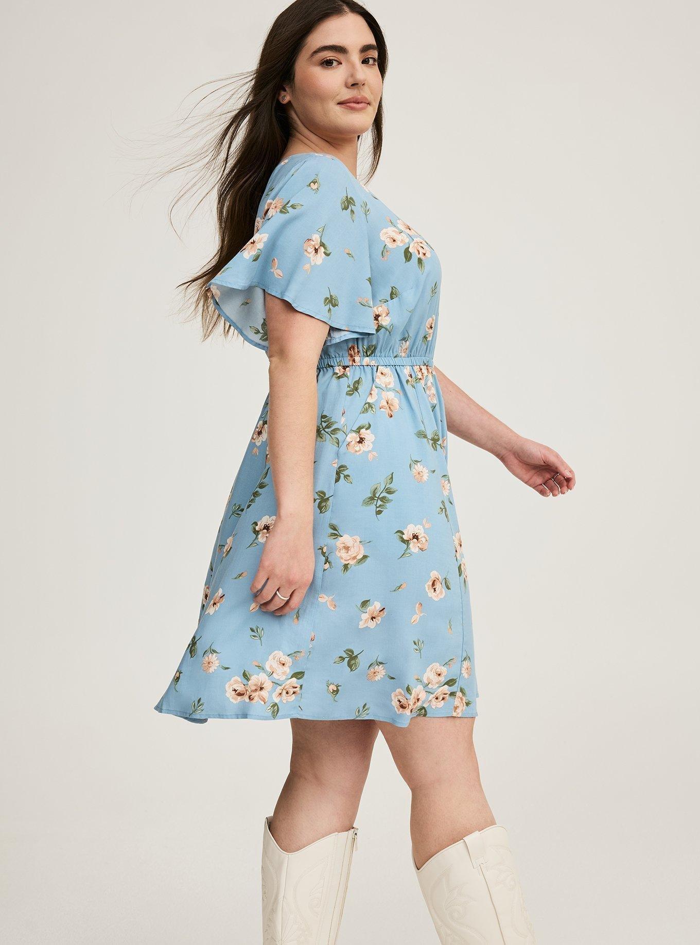 Challis V-Neck Mini Dress Product Image