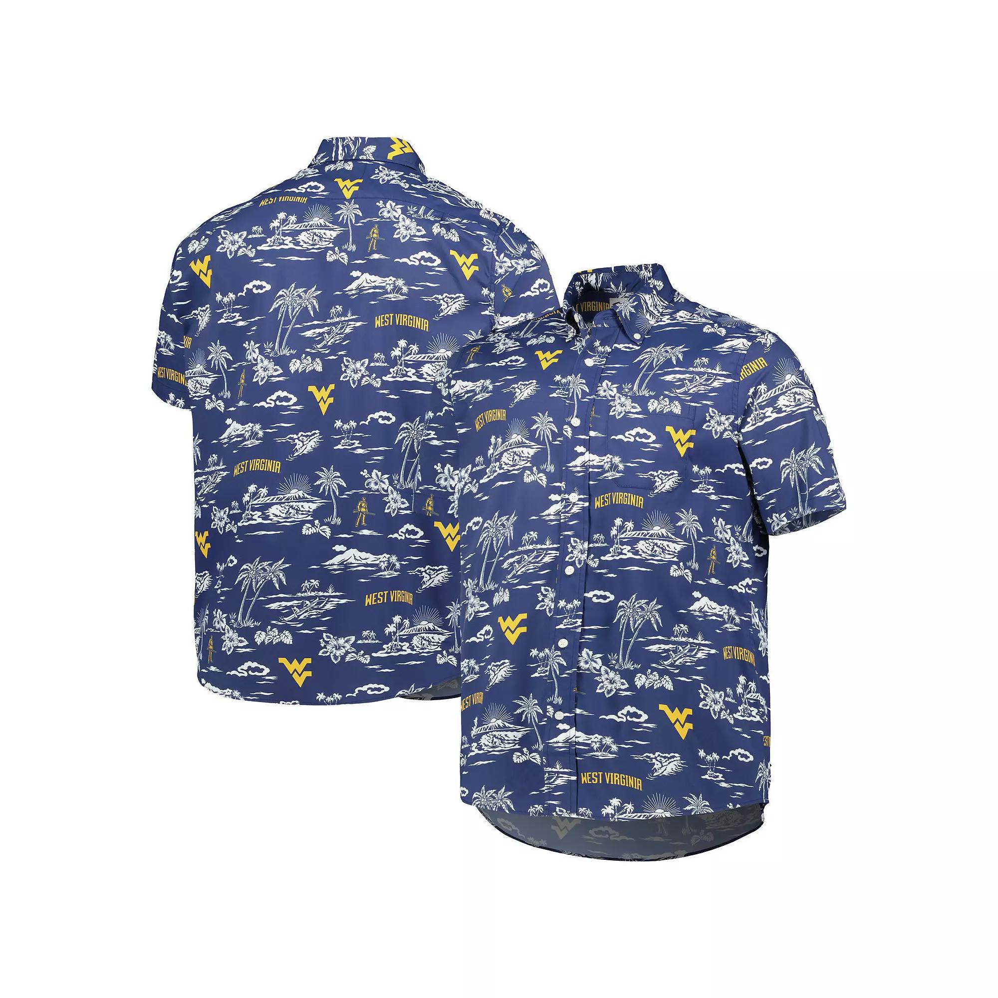Men's Reyn Spooner Navy West Virginia Mountaineers Classic Button-Down Shirt, Size: XL, Blue Product Image