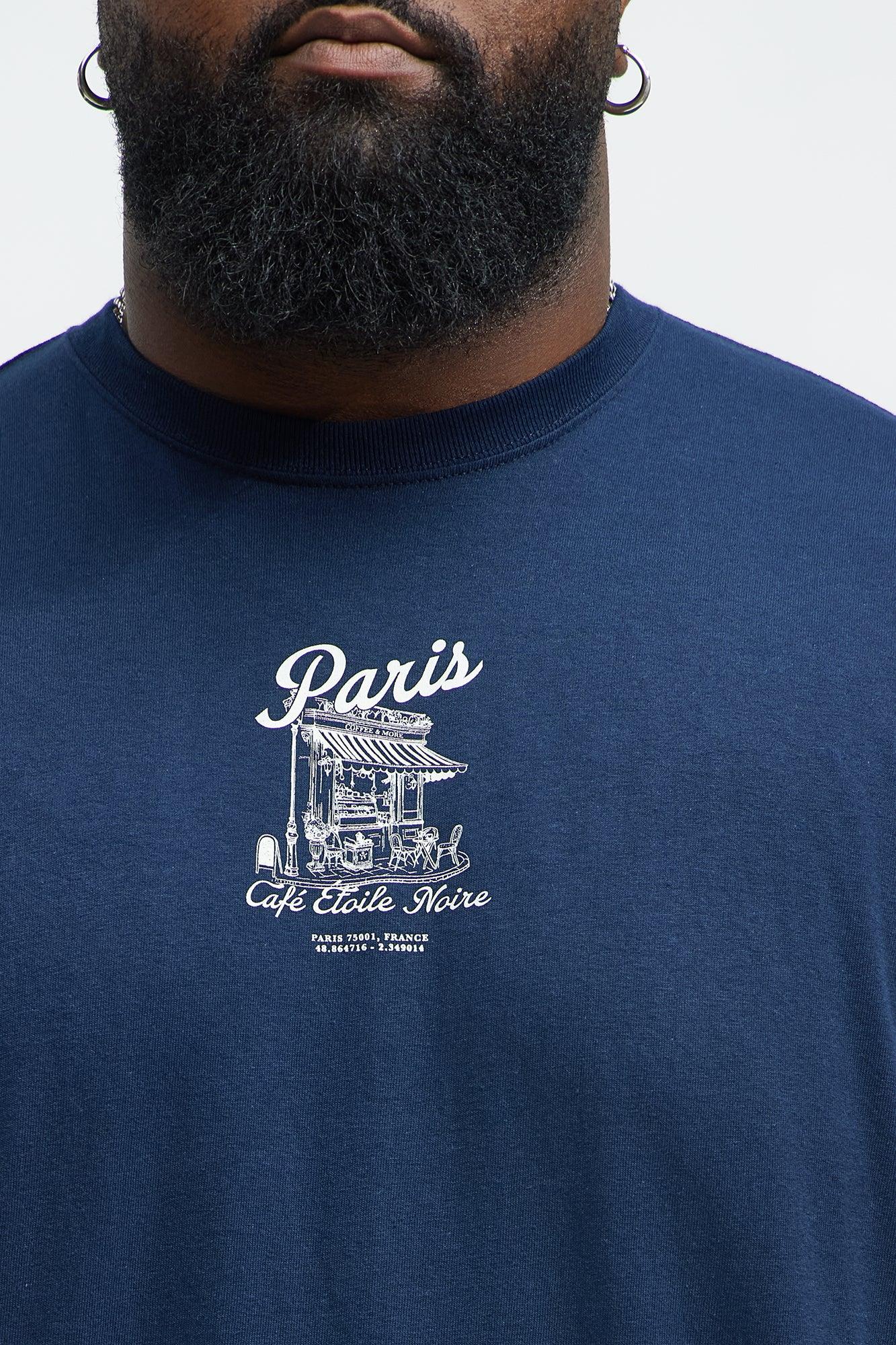 Paris Cafe Short Sleeve Tee - Navy Product Image