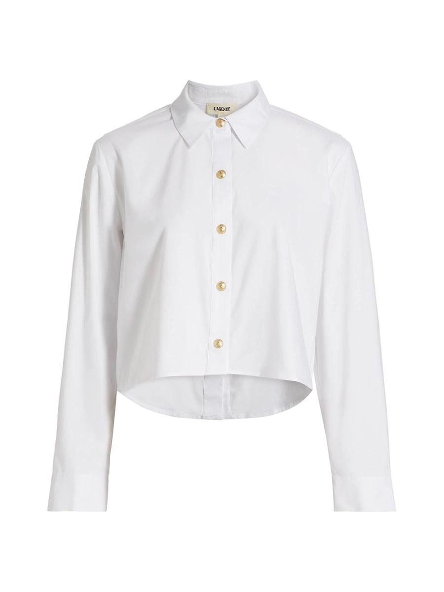 Womens Cosette Crop High-Low Shirt Product Image