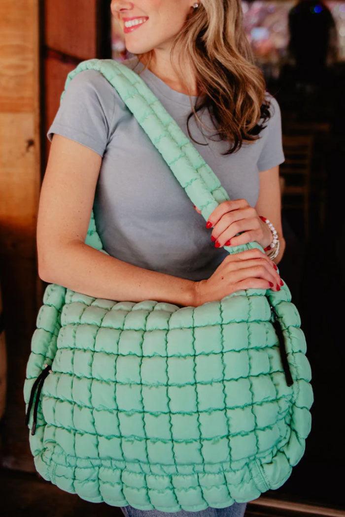 Quilted Hobo Tote Product Image