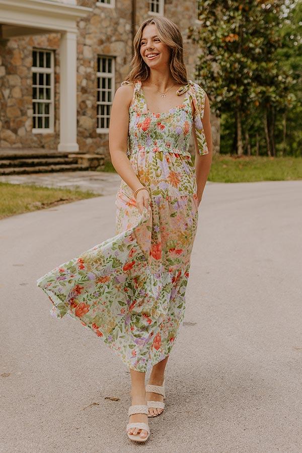 Sweet Moments Floral Tiered Maxi Dress Product Image
