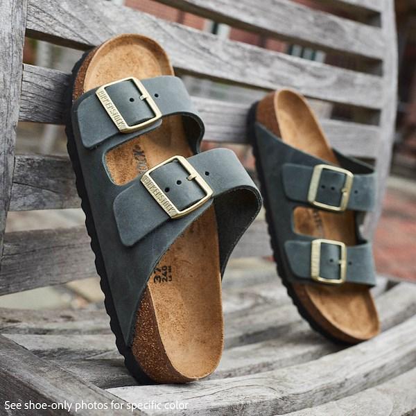 Womens Birkenstock Arizona Slide Sandal - Thyme Product Image
