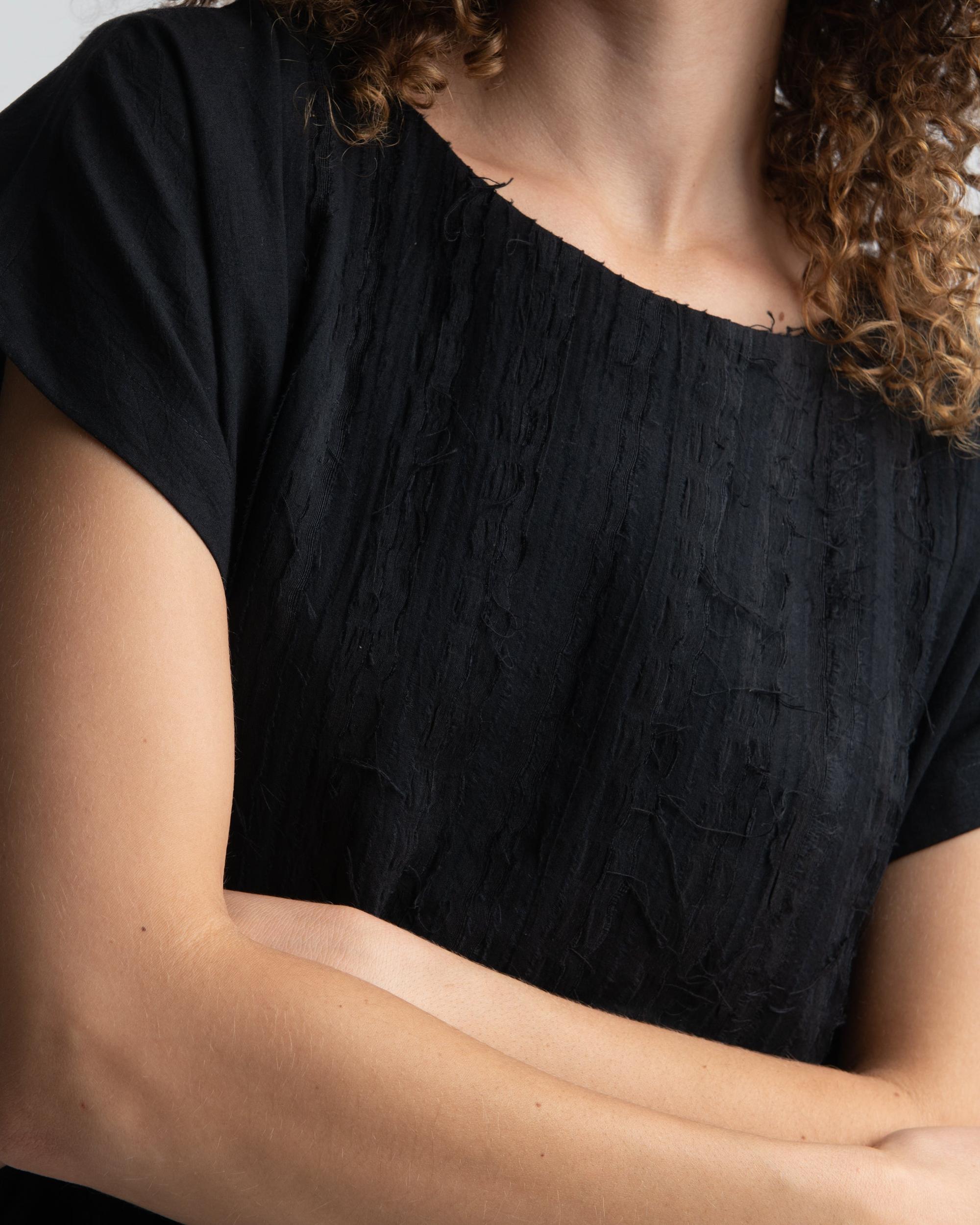 Black relaxed fit short dress Product Image