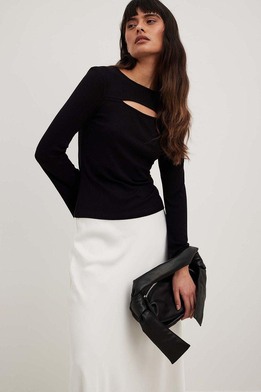 Cut Out Trumpet Sleeve Top Product Image