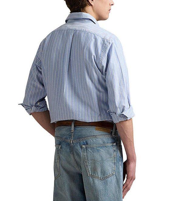 Polo Ralph Lauren Classic Fit Stripe Oxford Long Sleeve Woven Shirt Product Image