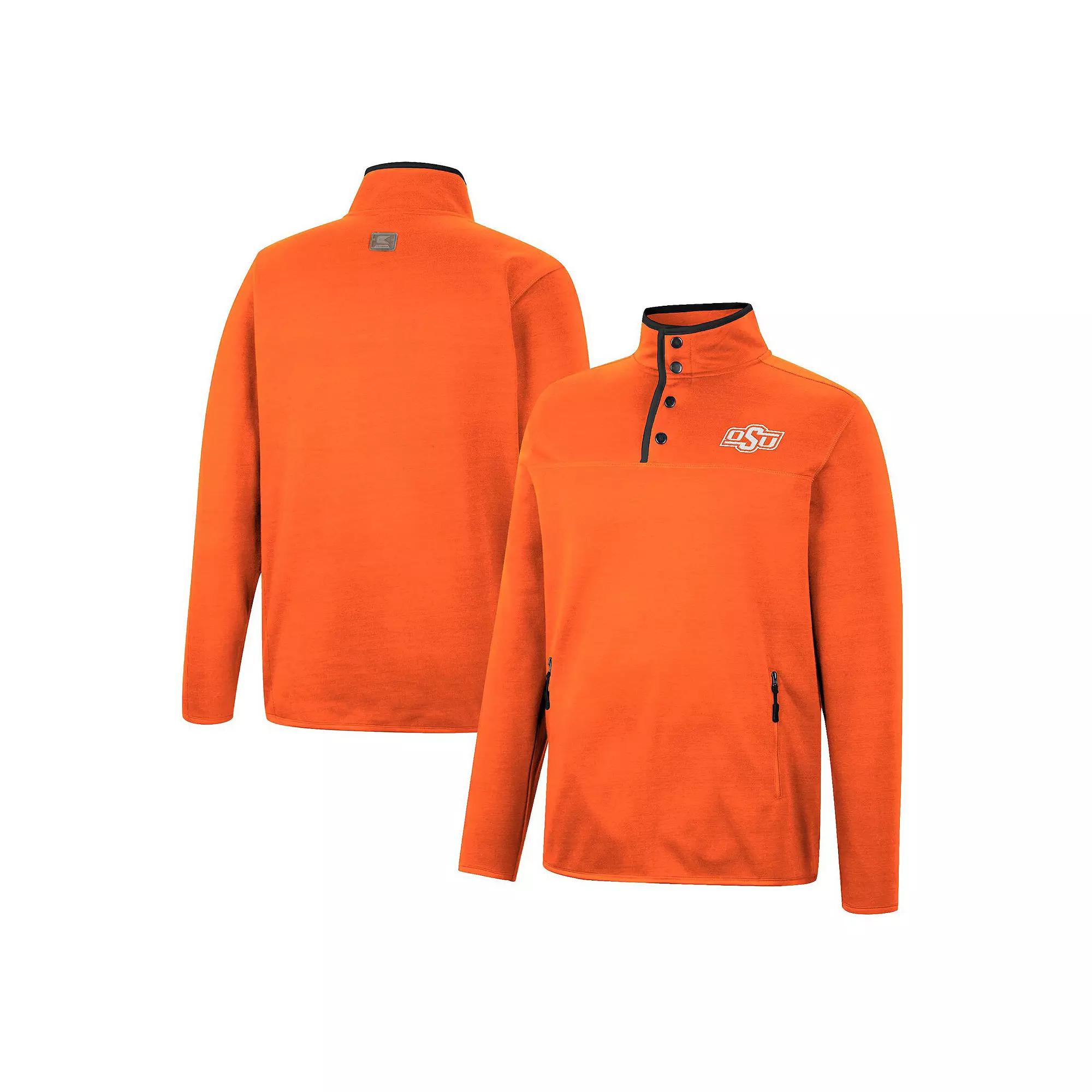Men's Colosseum Orange Oklahoma State Cowboys Rebound Quarter-Snap Jacket,  Product Image