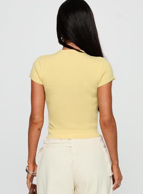 Suzu Knit Top Lemon Product Image