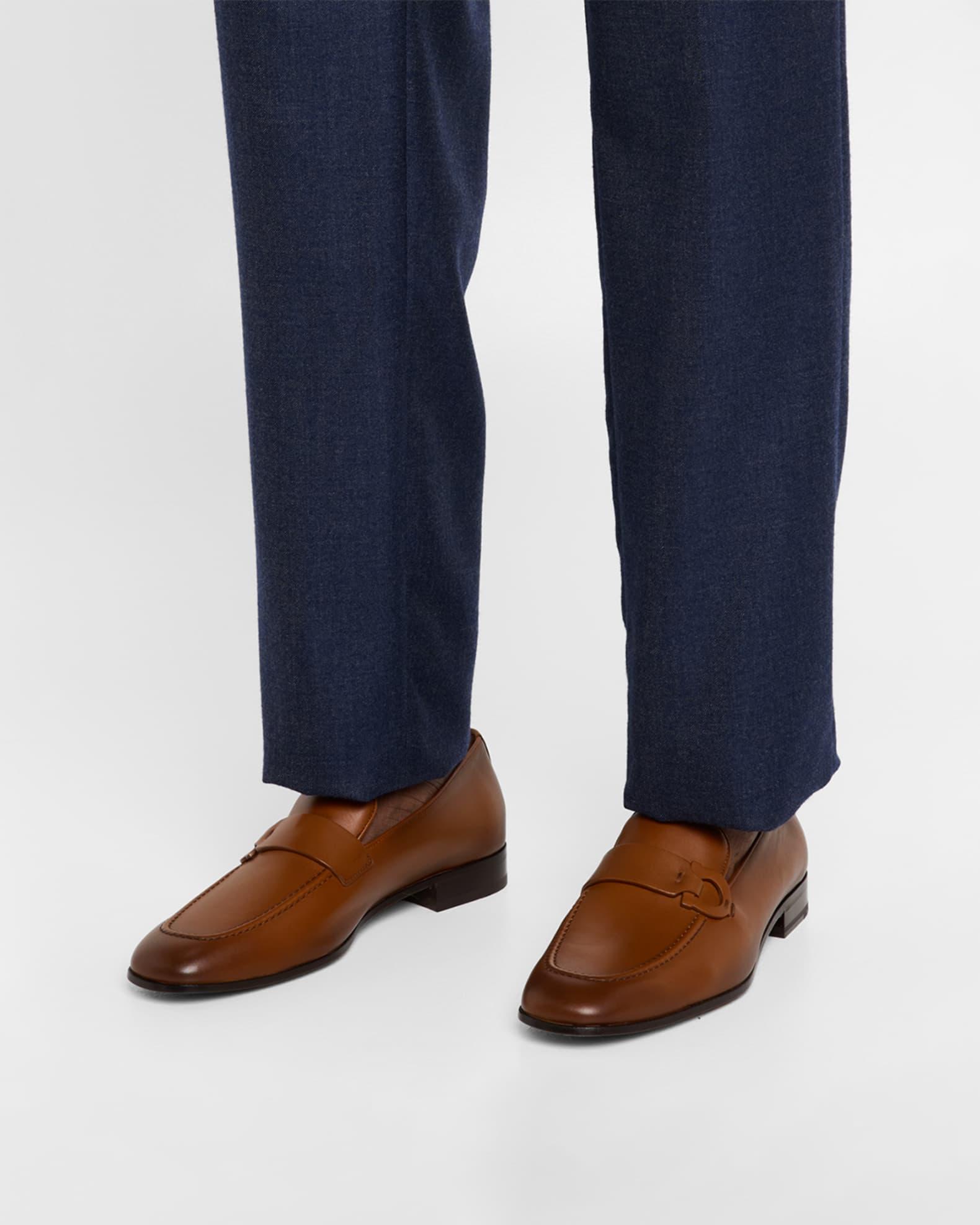 Men's Bonny Leather Gancini-Bit Loafers Product Image