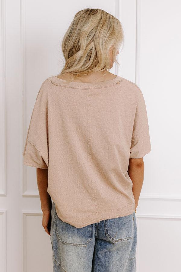 Keeping It Casual Heathered Tee in Iced Mocha Product Image
