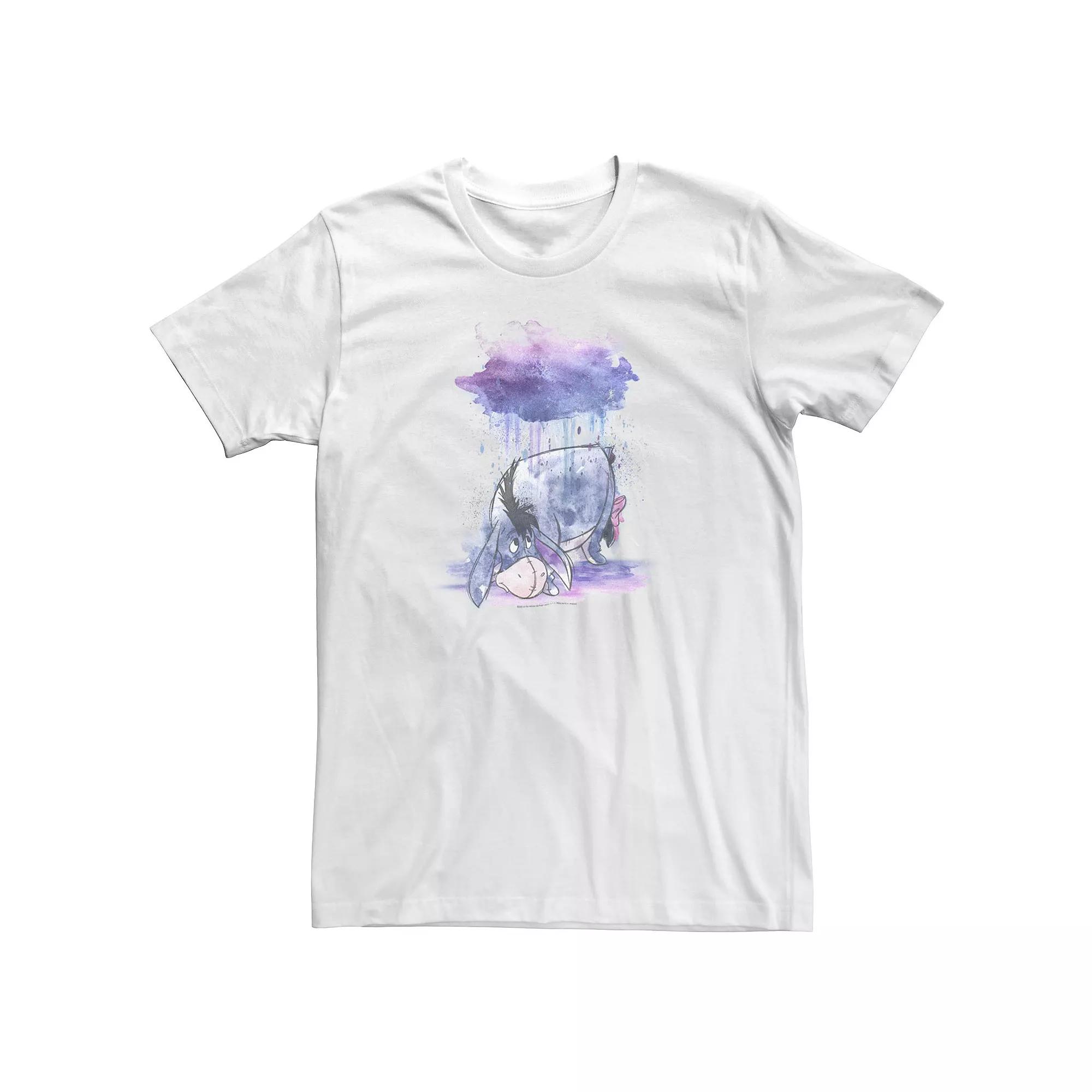 Big & Tall Disney Winnie The Pooh Eeyore Watercolor Rain Cloud Tee, Men's,  Product Image