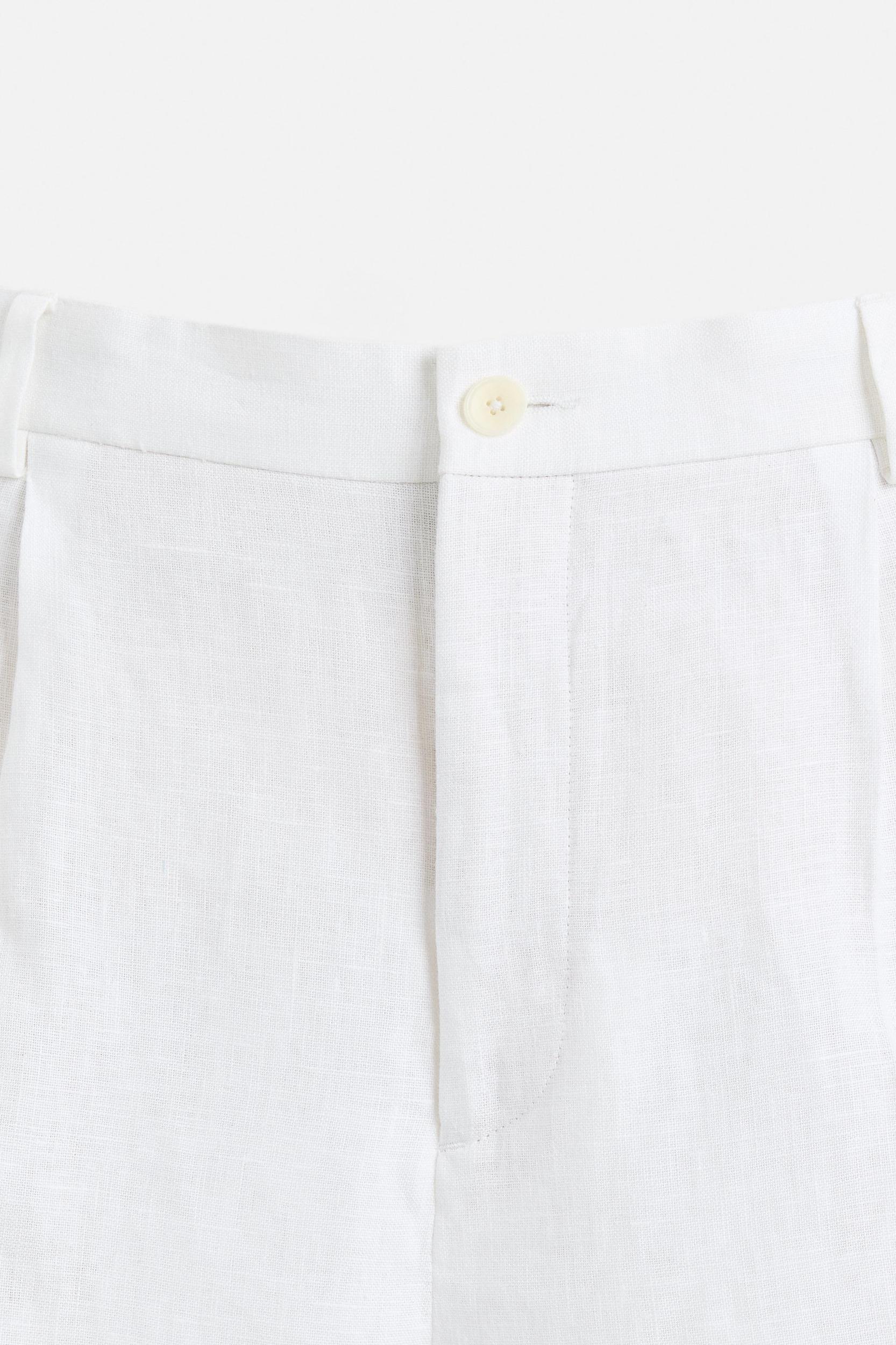 100% LINEN PLEATED PANTS Product Image