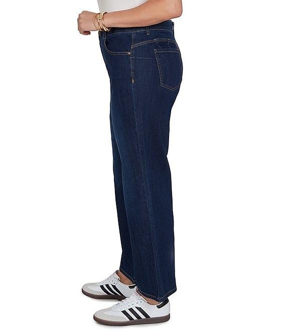Ruby Rd. Plus Size Wide Leg Pull-On Denim Jeans Product Image