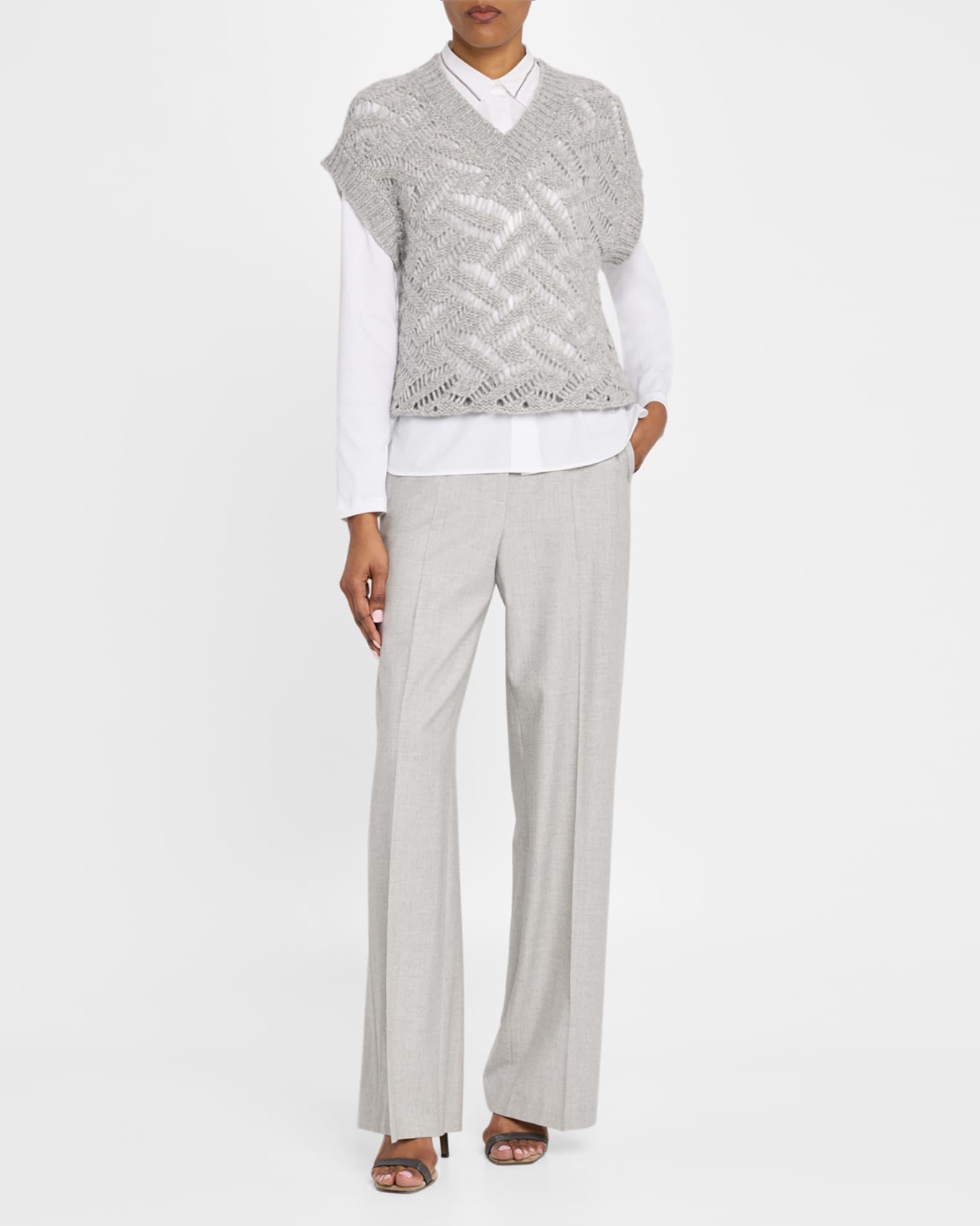 Open-Stitch Knit Vest Product Image