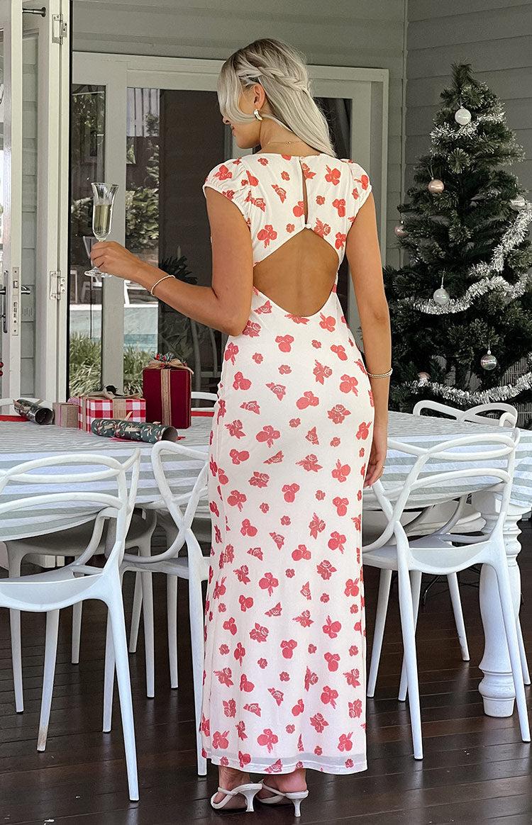 Cali Red Floral Maxi Dress Product Image