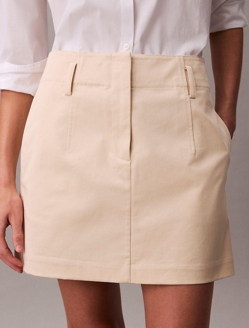 Cotton Chino Mini Skirt  Product Image