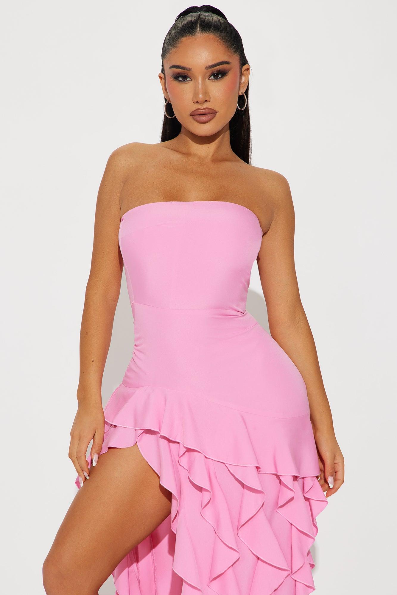 Cierra Ruffle Maxi Dress - Pink Product Image