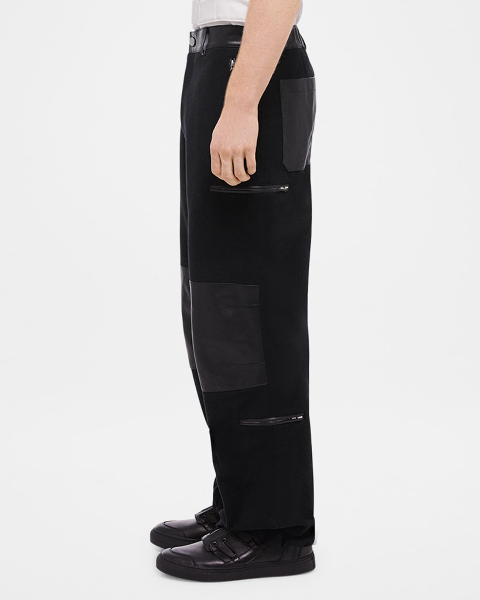 Men's Work Pants with Leather Patches Product Image