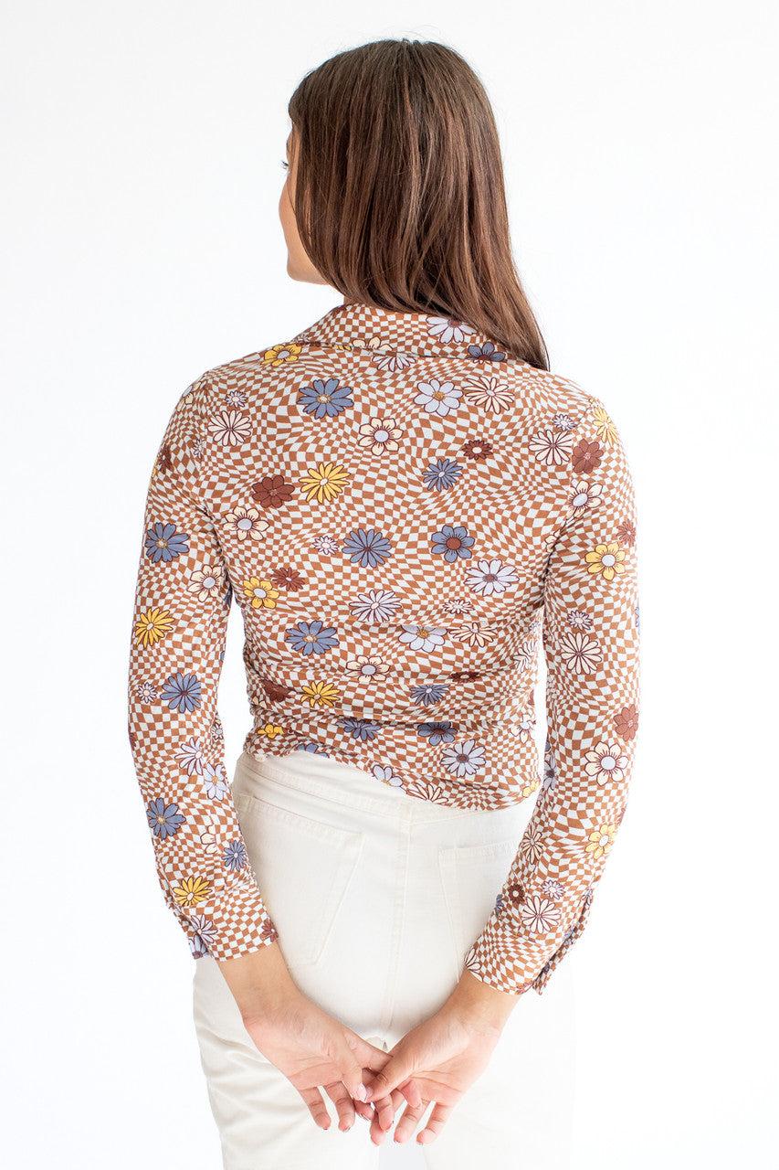 Daisy Checkered Button Up Shirt Product Image