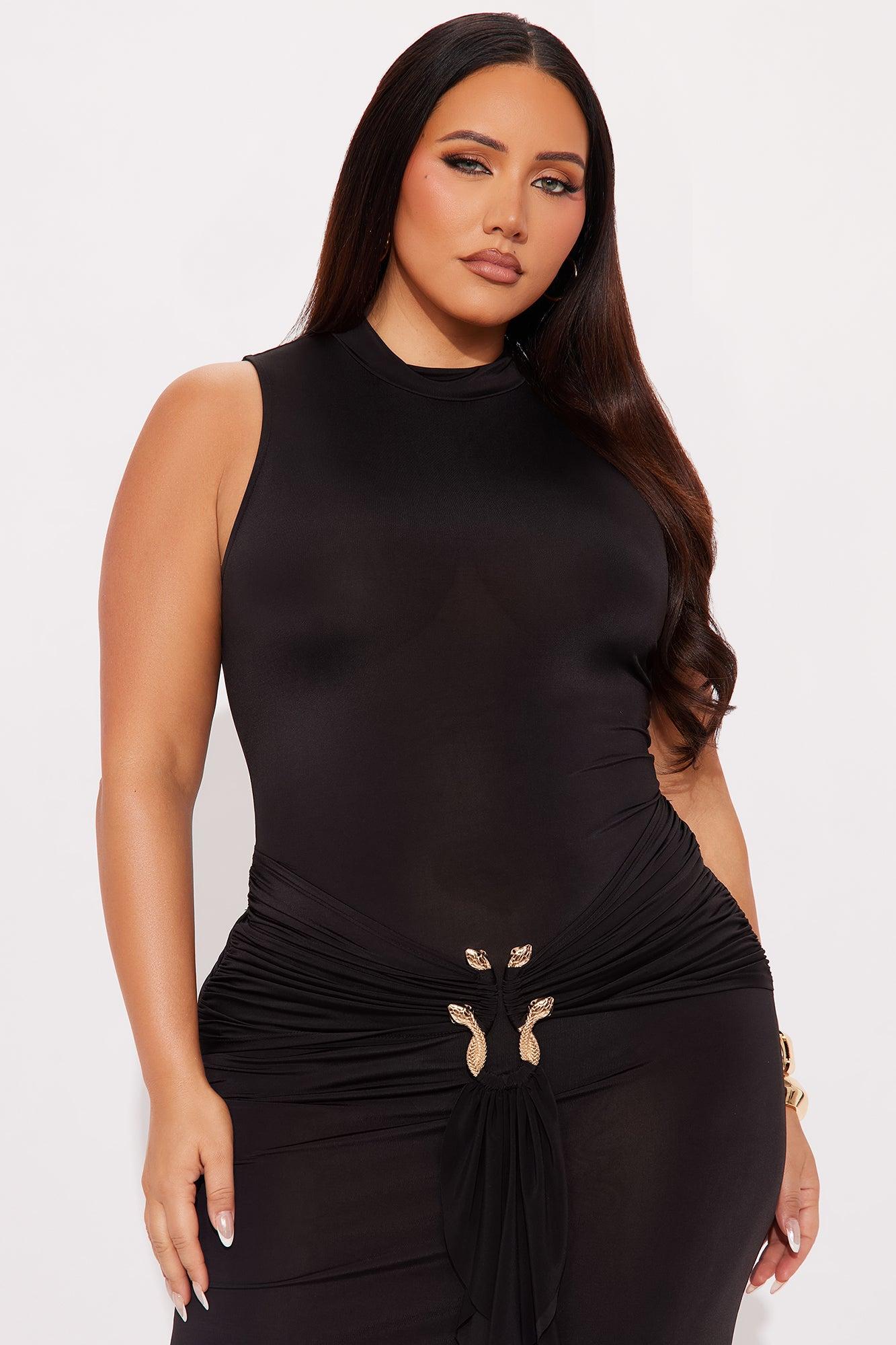 In The Moment Sleeveless Maxi Dress - Black Product Image