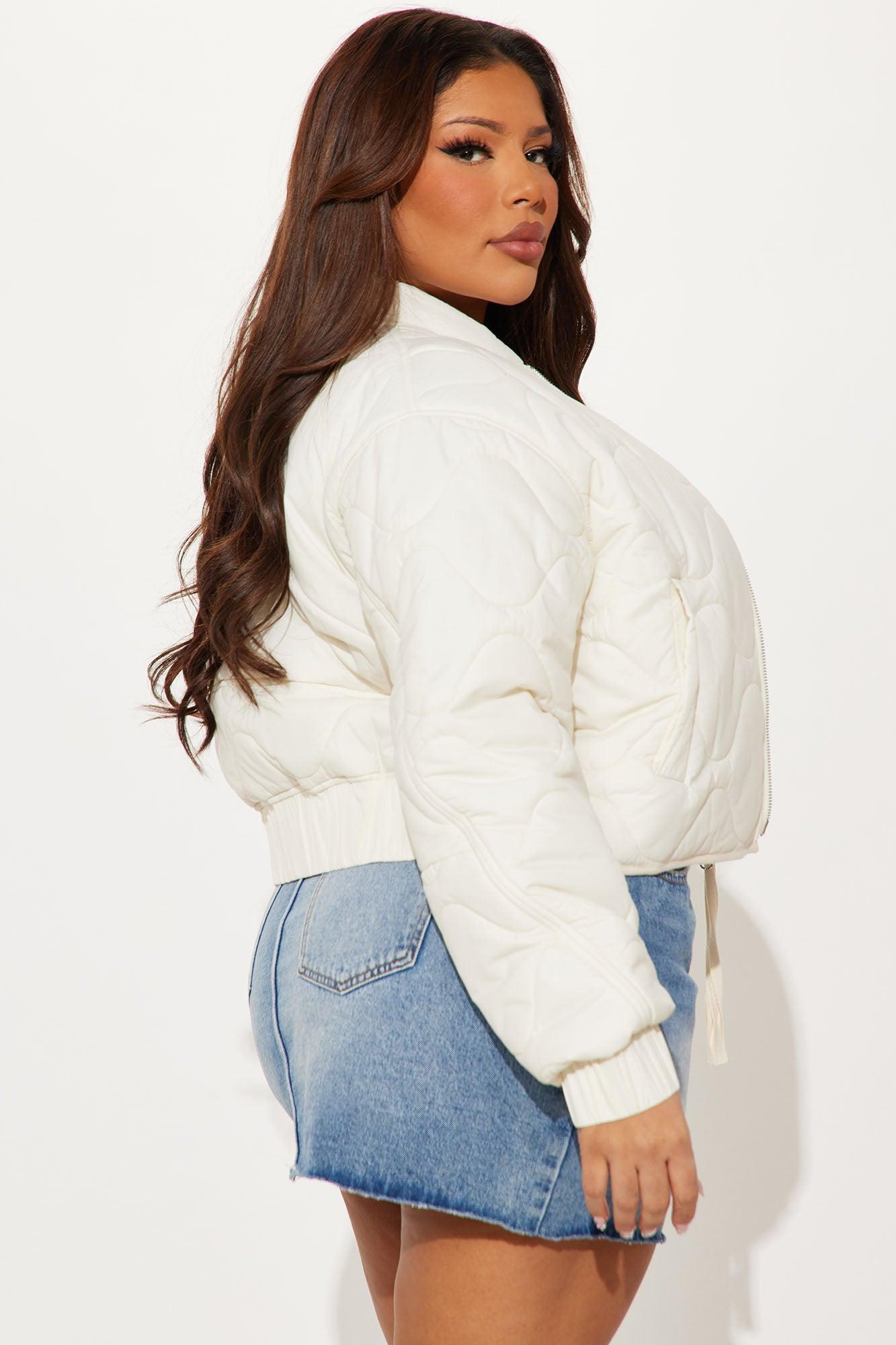 Up In The Lifts Lightweight Quilted Jacket - Cream Female Product Image