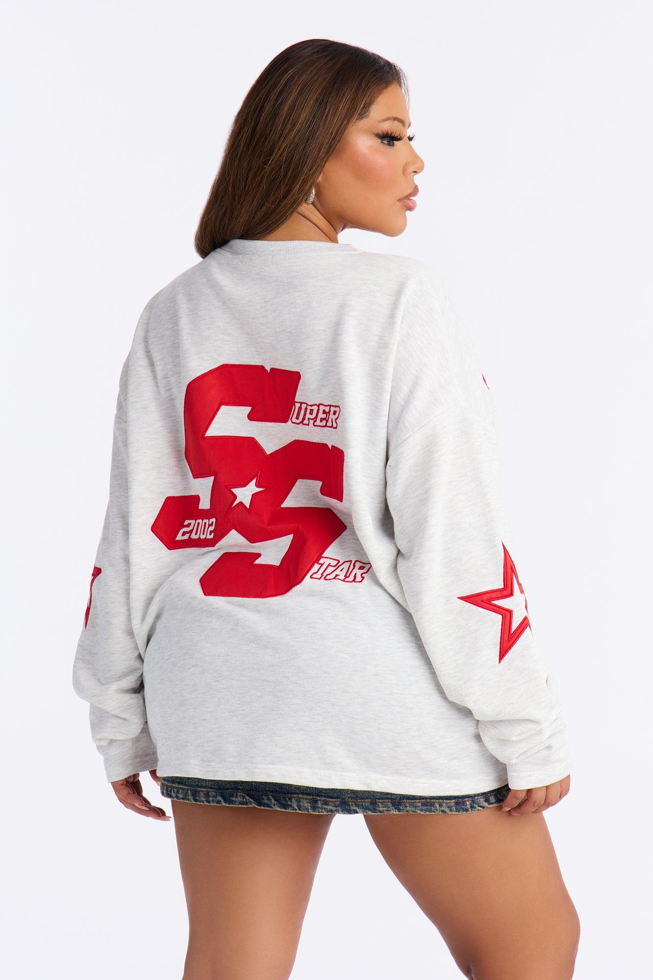 Touch Down Pull Over Sweatshirt - White Female Product Image
