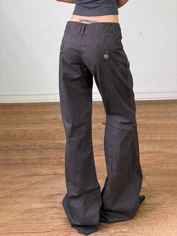 American Street Motorcycle Style Flare Jeans Product Image