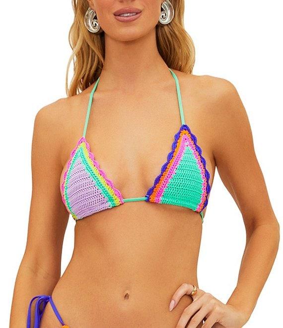 Beach Riot Soleil Colorblock Crochet Tie Side Swim Bottom Product Image