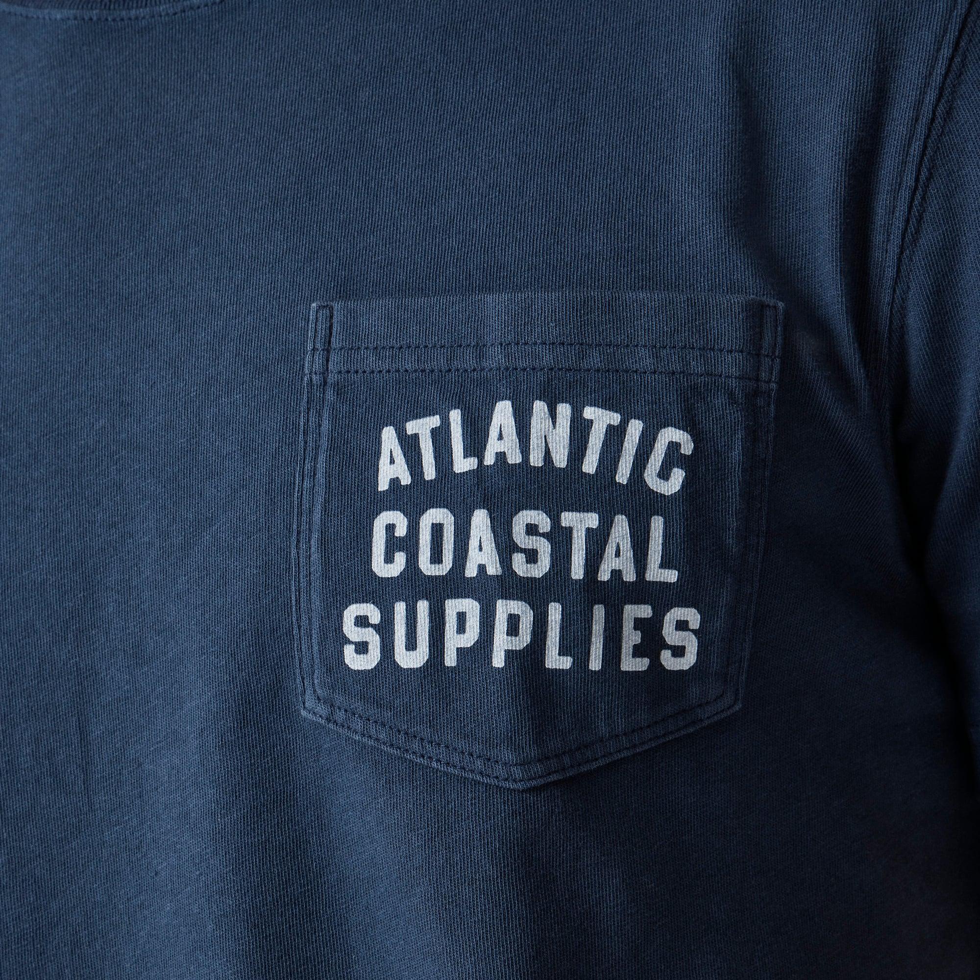 Atlantic Coastal Supplies X J.Crew vintage-wash cotton graphic T-shirt Product Image
