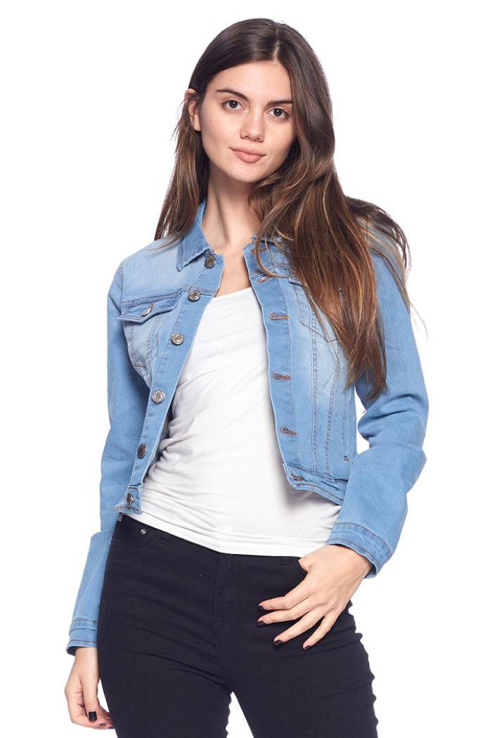 Denim stretch jackets solid washed Product Image