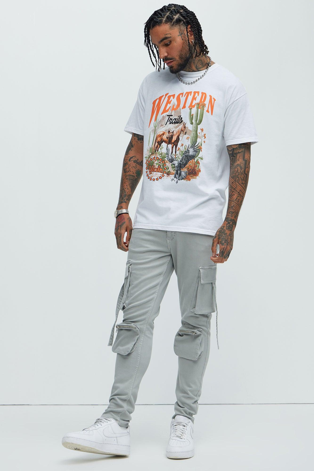 Bradford Skinny Cargo Pants - Grey Product Image