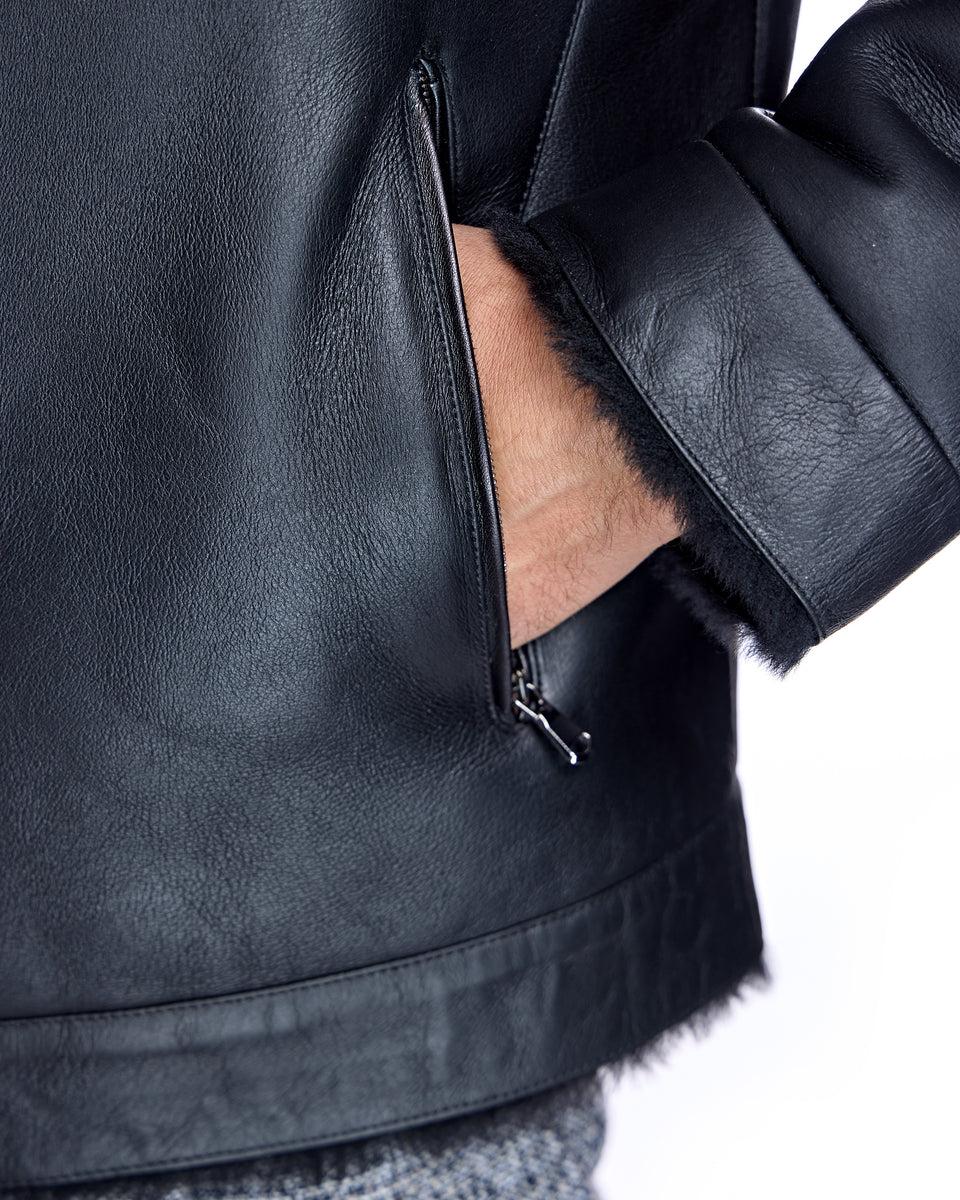 Men's Nappa Shearling Jacket Product Image