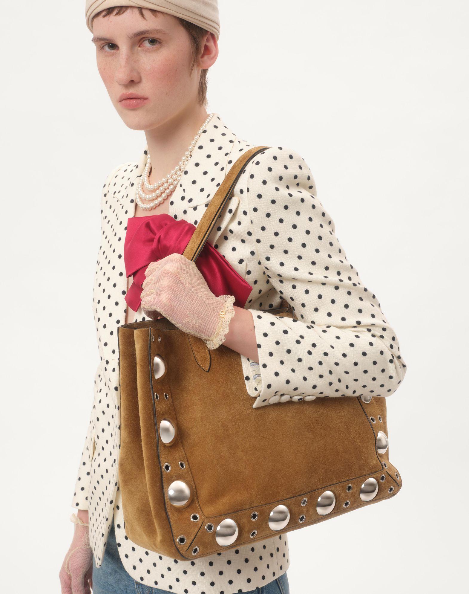 Valentino Garavani Medium Nellcôte Suede Shopping Bag Product Image