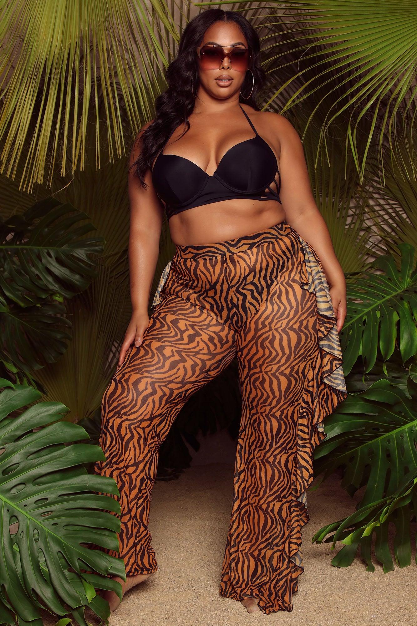 Summer Sun Rays Cover Up Pant - Orange/combo Product Image