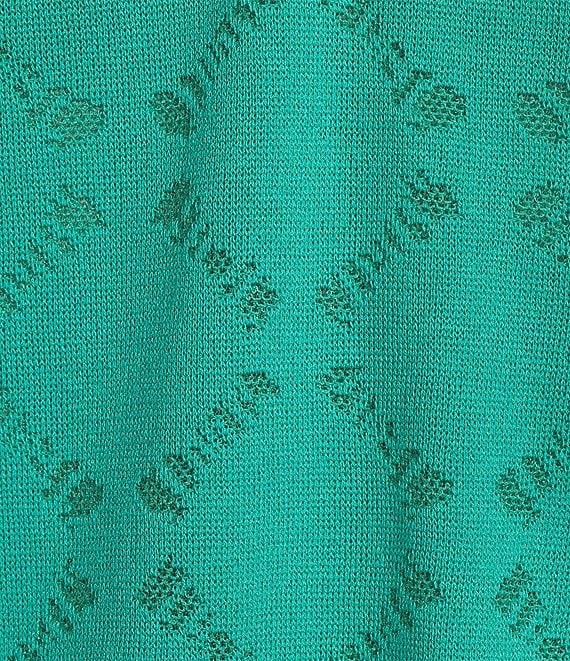 Ming Wang Plus Soft Knit Burnout Notch Lapel Long Sleeve Jacket Product Image