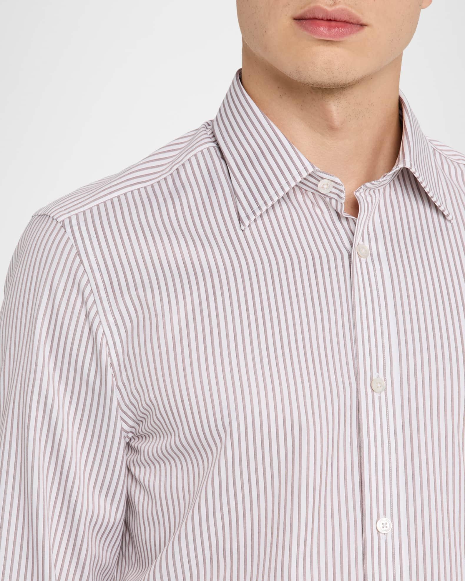 Men's Cotton Pinstripe Modern-Fit Sport Shirt Product Image