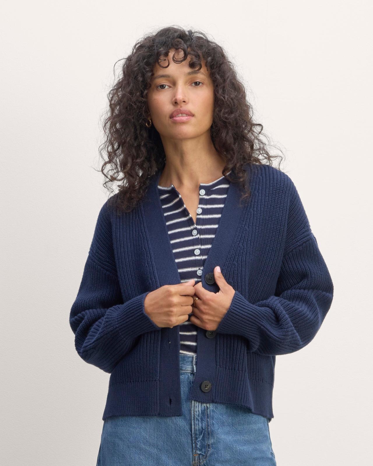 Womens Boxy Cardigan in Everyday Cotton by Everlane Product Image