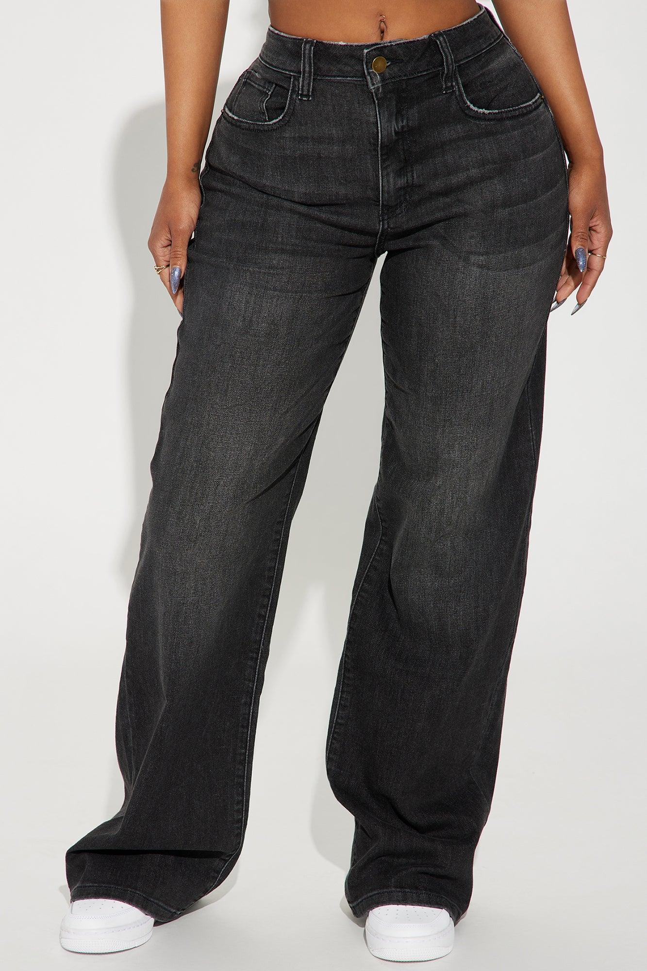 Bellissima Basic Stretch Straight Leg Jeans - Black Wash Product Image