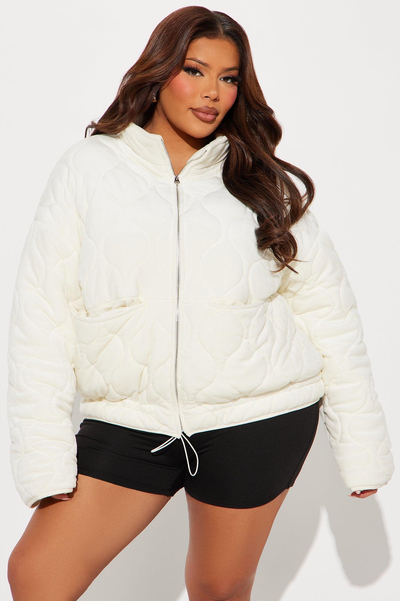 Ski Lift Lightweight Quilted Puffer Jacket - Cream Female Product Image