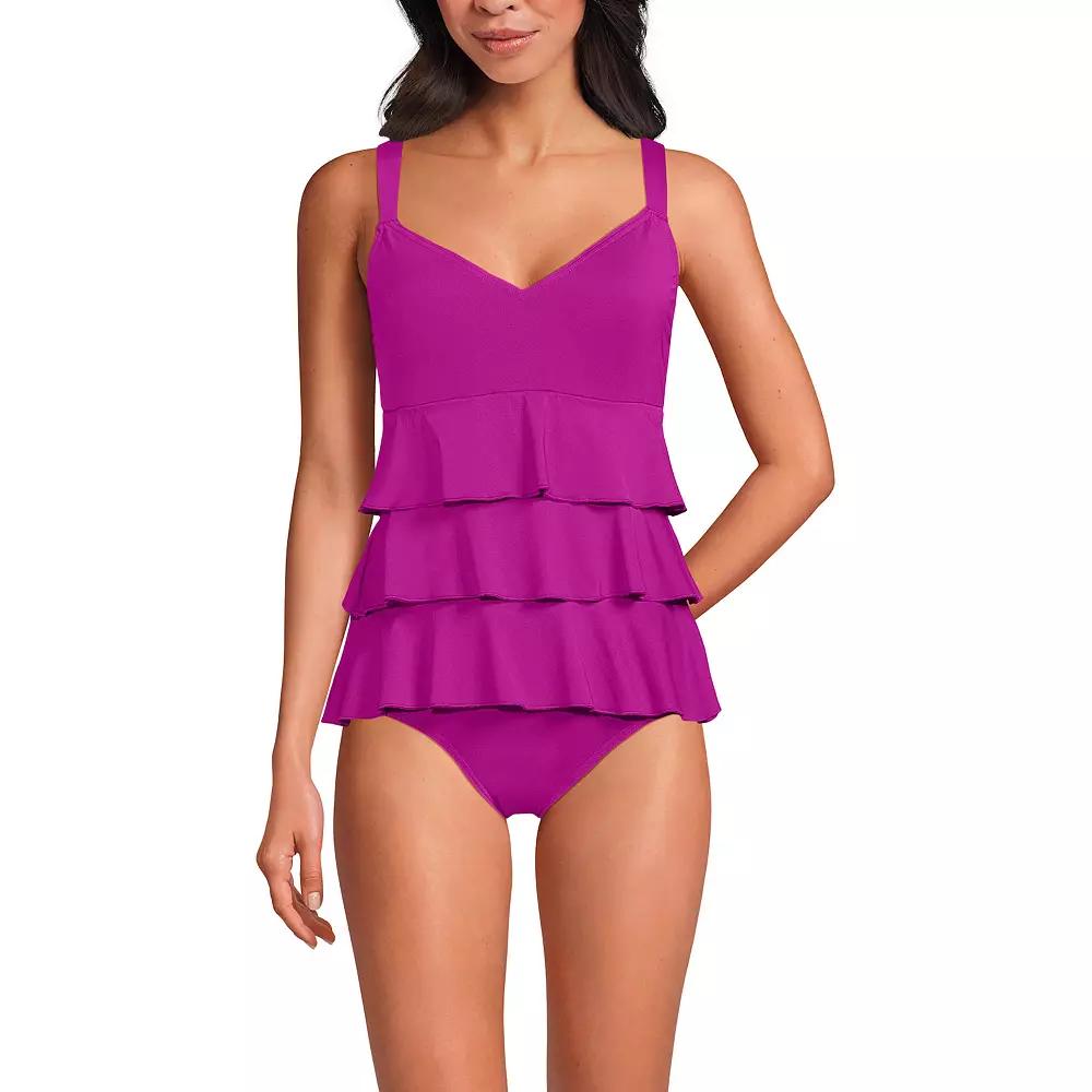 Women's Lands' End Ruffle Fauxkini One Piece Swim Suit,  Product Image