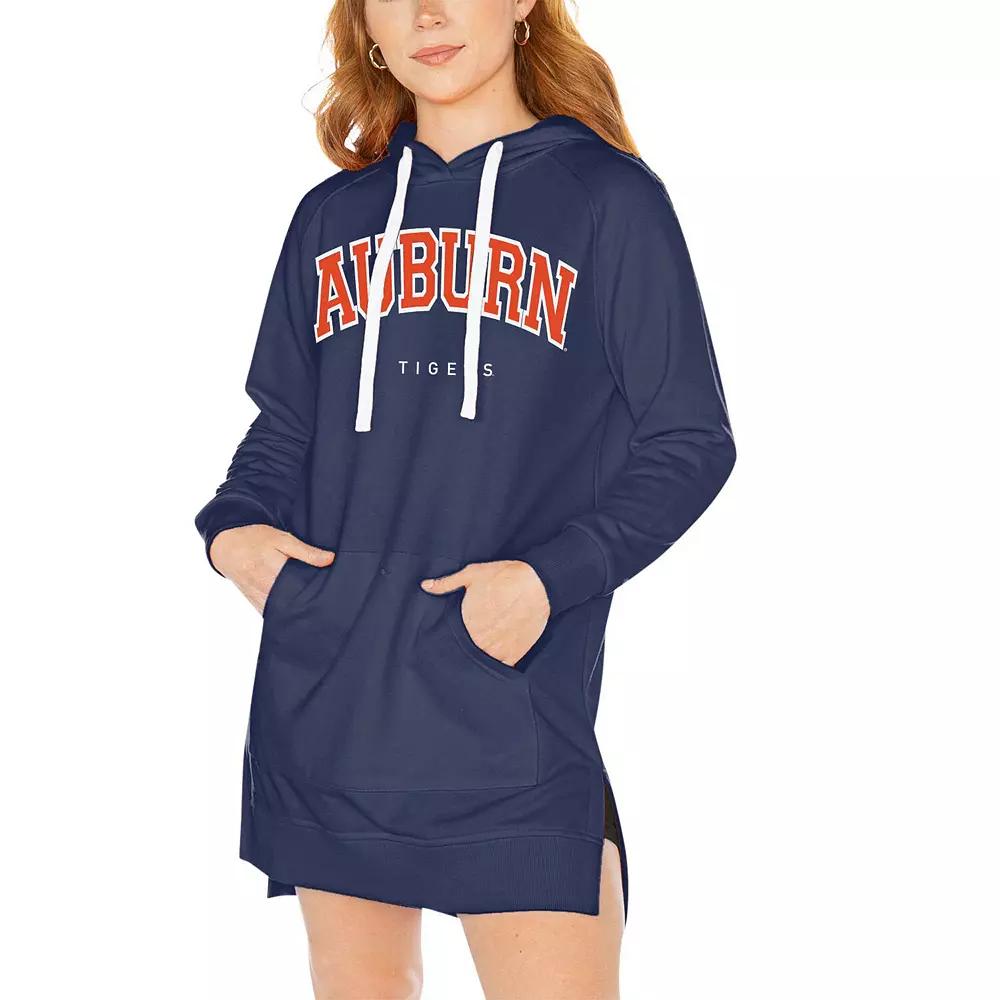 Women's Gameday Couture Navy Auburn Tigers Take a Knee Raglan Hooded Sweatshirt Dress,  Product Image