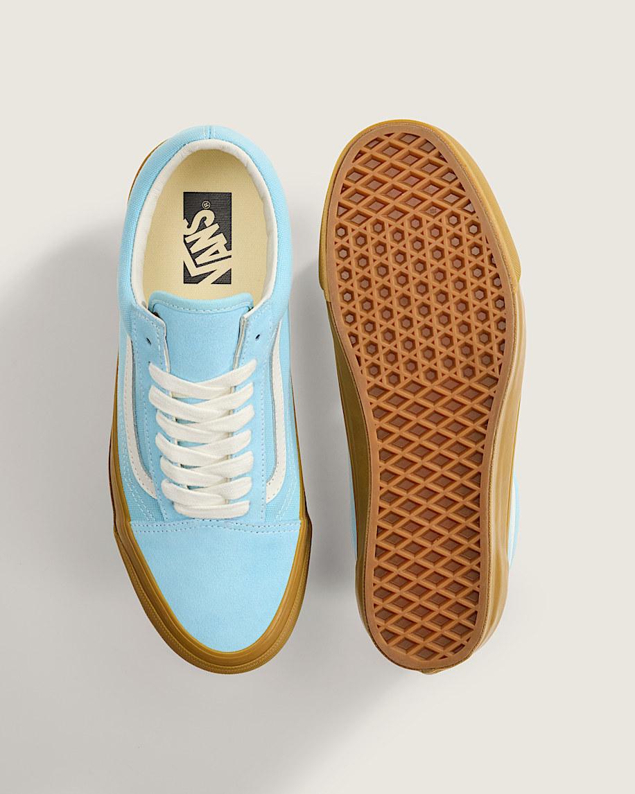 Premium Old Skool Gum Shoe in Crystal Blue / Gum| Vans US Product Image