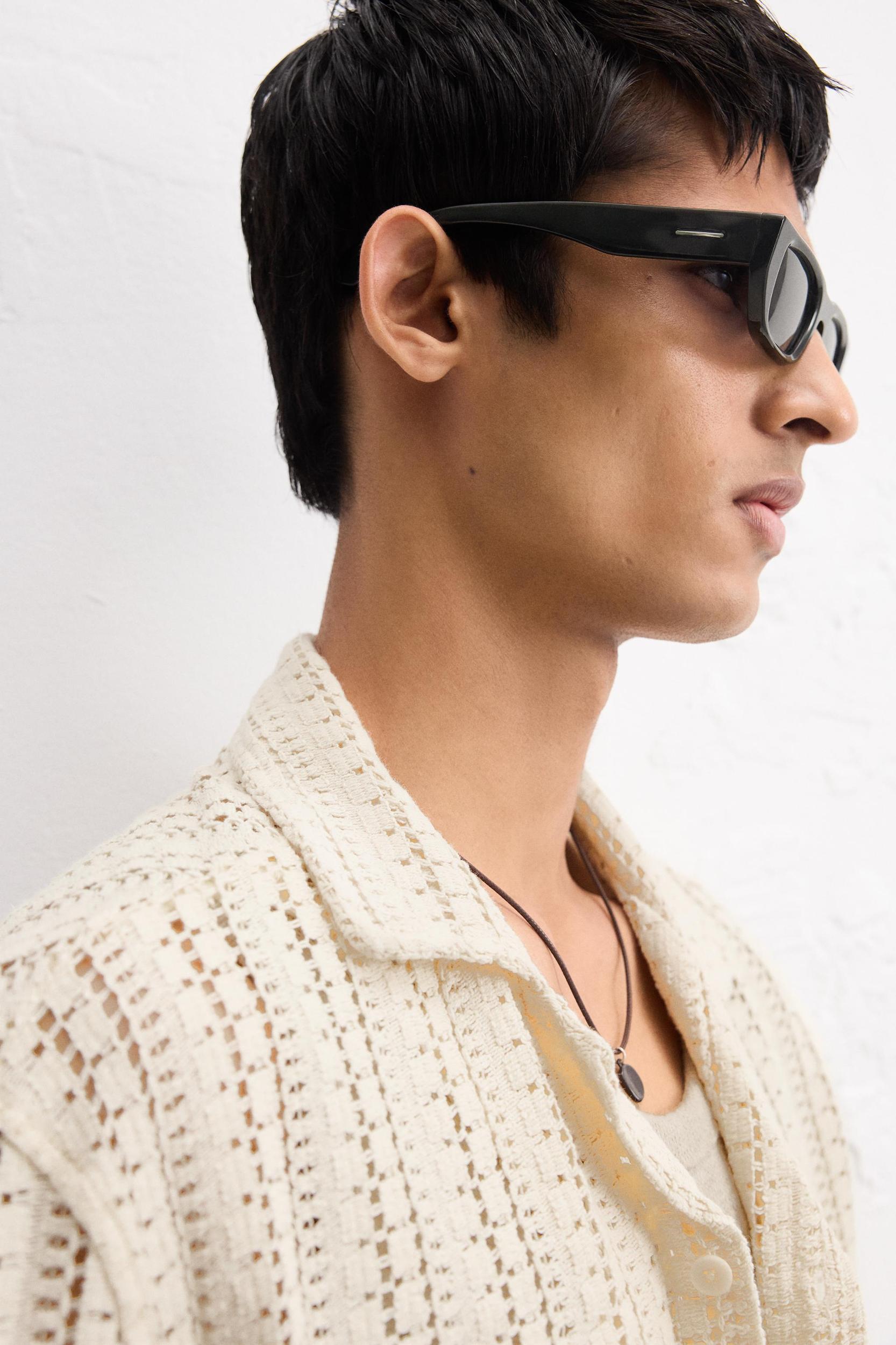 CROCHET TEXTURED SHIRT Product Image