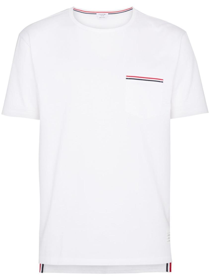 THOM BROWNE Oversized Pocket T-shirt Clothing In White Product Image
