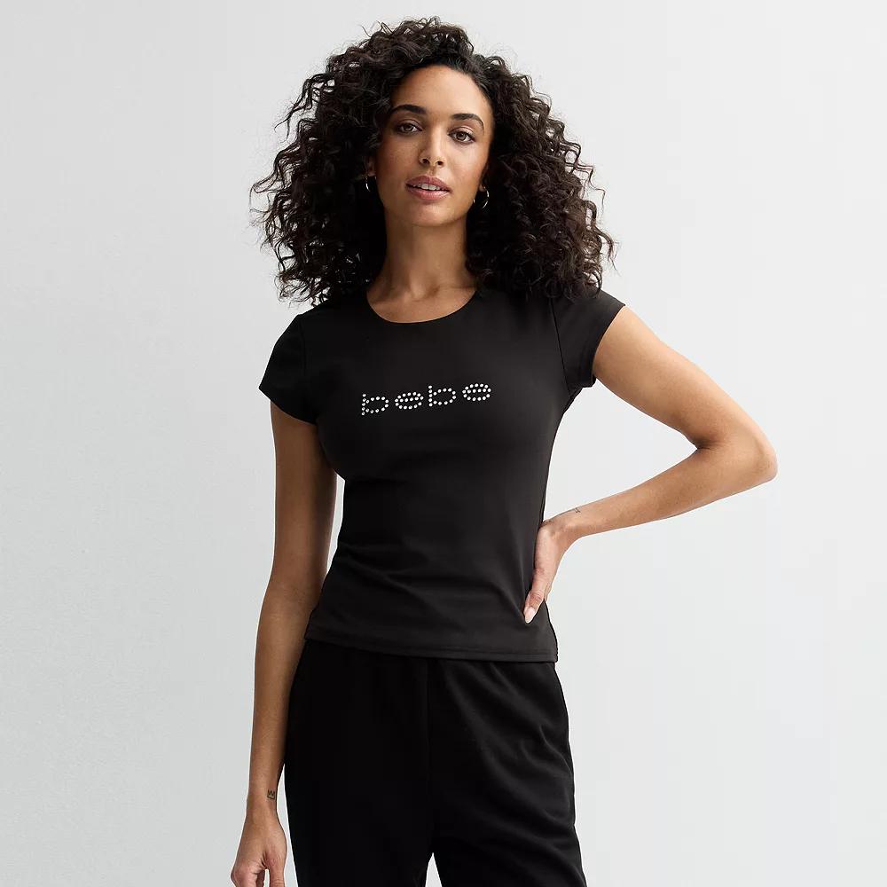 Women's bebe Embellished Knit Top,  Product Image