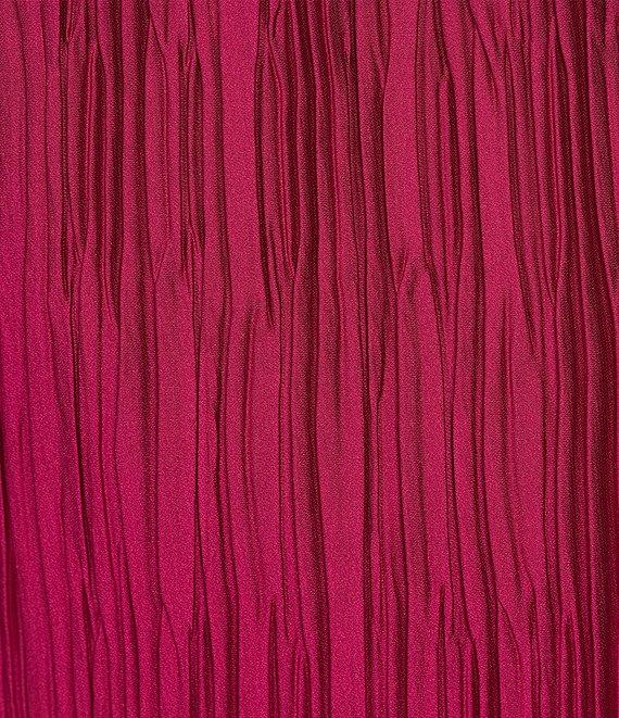 Caroline Rose Plisse Crinkled Pleat Straight-Leg Coordinating Pull-On Pants Product Image