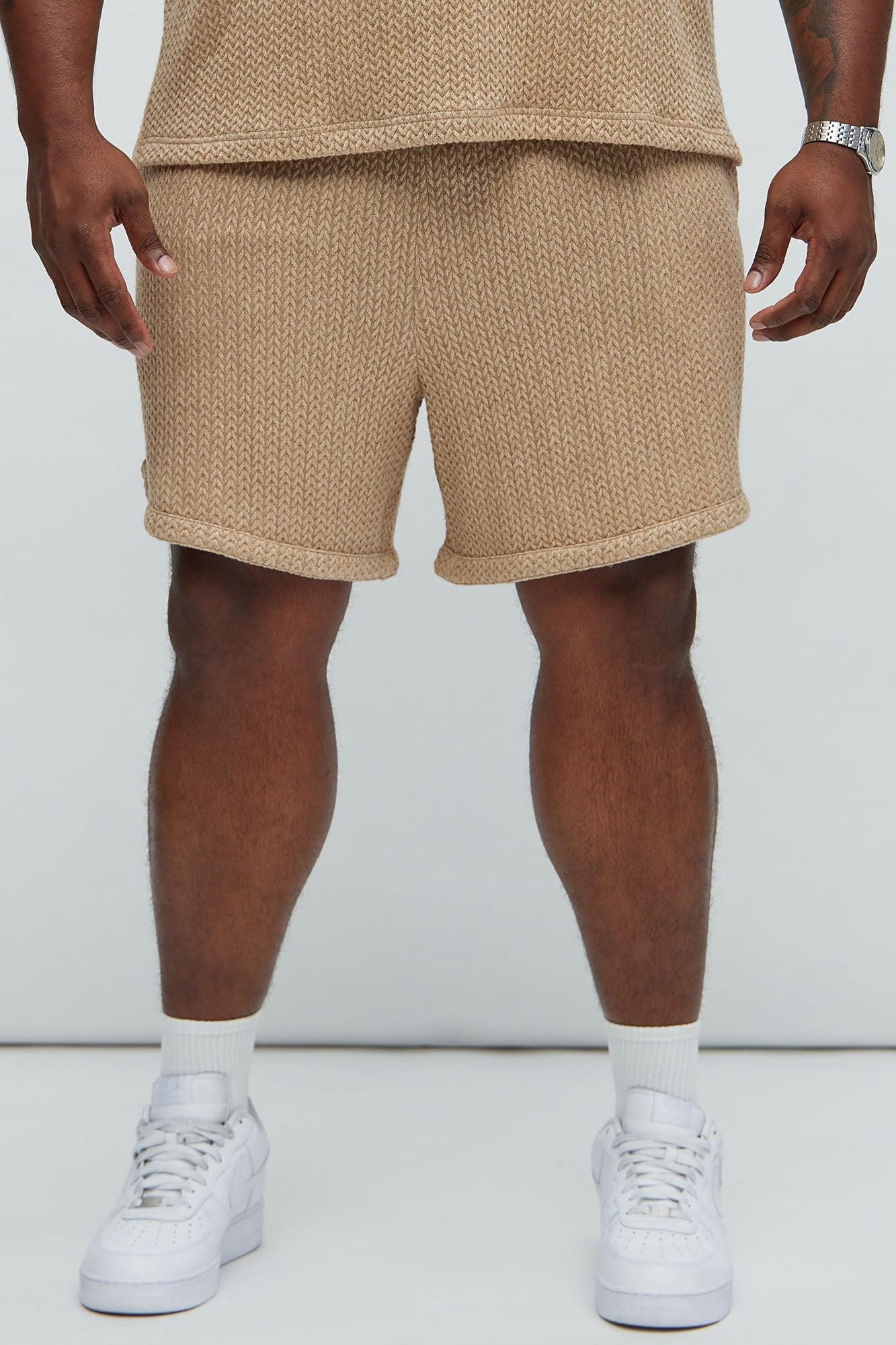 Catanina Textured Shorts - Tan Product Image
