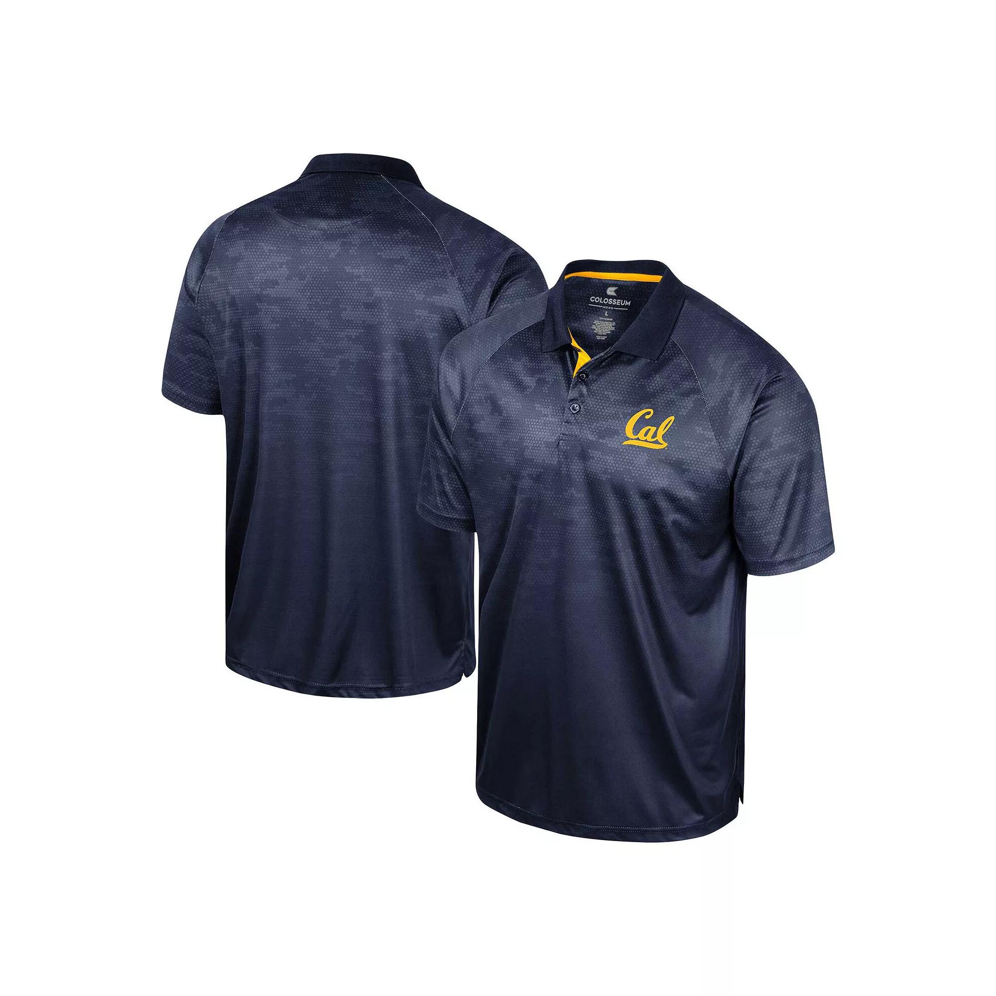 Men's Colosseum Navy Cal Bears Honeycomb Raglan Polo, Size: XXL, Blue Product Image